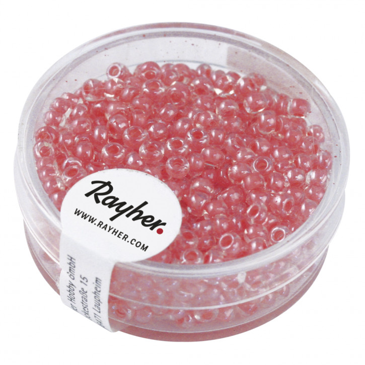 Rocailles Arktis , gelüstert 2,6mm, Dose 17g-hellrot