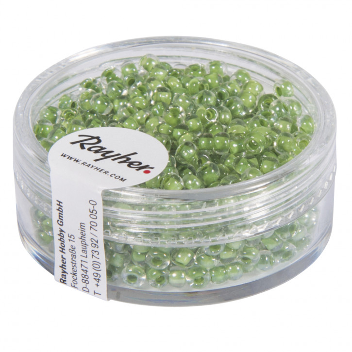Rocailles Arktis , gelüstert 2,6mm, Dose 17g-jade