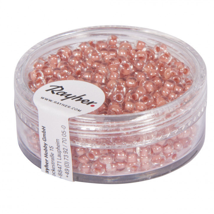 Rocailles Arktis , gelüstert 2,6mm, Dose 17g-koralle