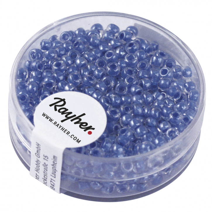Rocailles Arktis , gelüstert 2,6mm, Dose 17g-royalblau