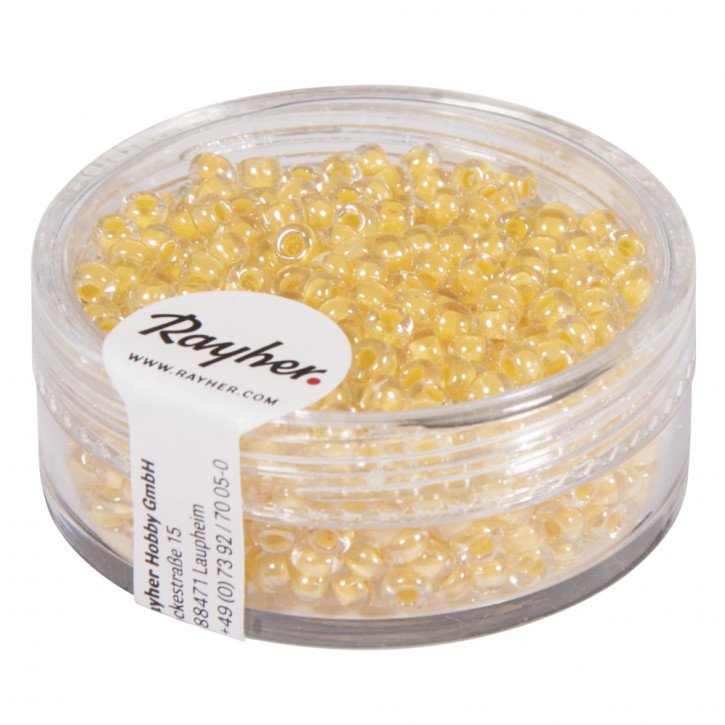 Rocailles Arktis , gelüstert 2,6mm, Dose 17g-vanille