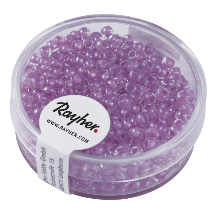 Rocailles Arktis , gelüstert 2,6mm, Dose 17g-zartlila