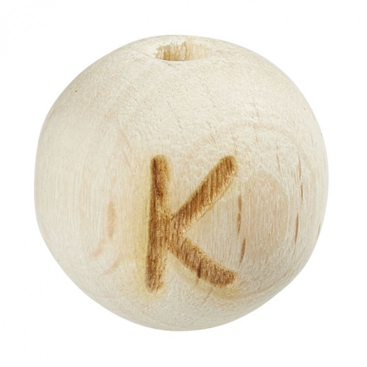 Schnulli-Buchstaben-Kugel 12mm,K