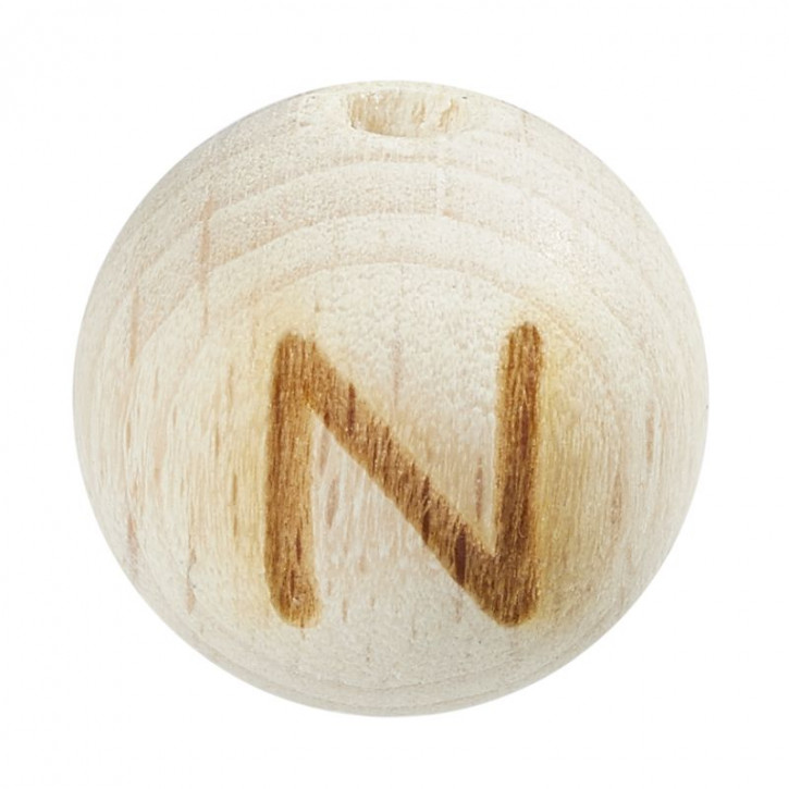 Schnulli-Buchstaben-Kugel 12mm,N