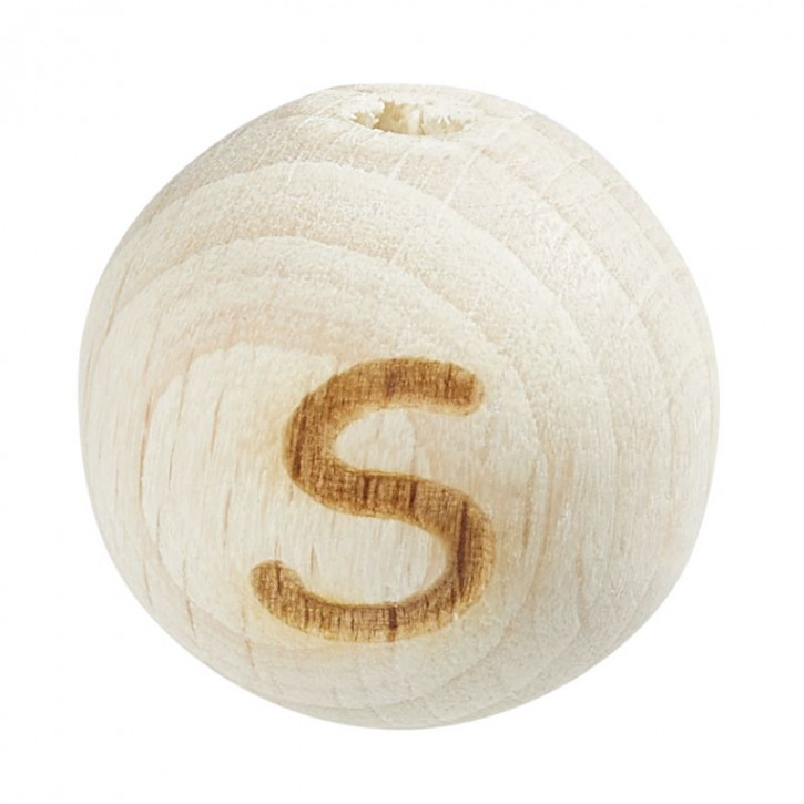 Schnulli-Buchstaben-Kugel 12mm,S