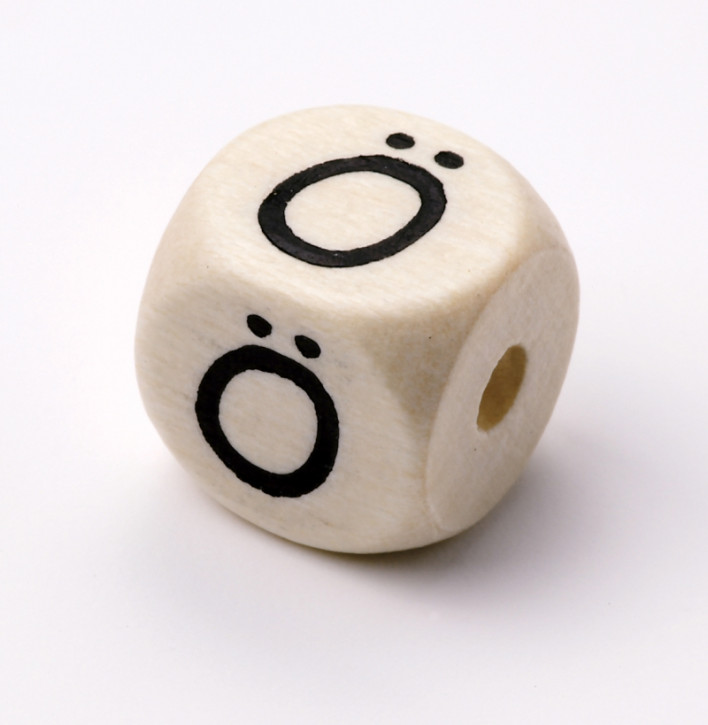 Schnulli-Buchstaben-Würfel 10 mm Ö