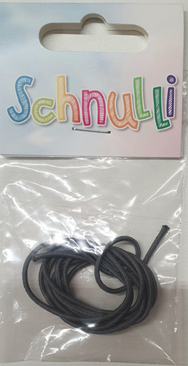 Schnulli-Kordel geflochten 1,8mm,Btl.1Meter, Grau
