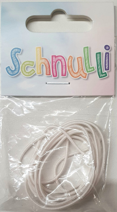 Schnulli-Kordel geflochten 1,8mm,Btl.1Meter, Weiß