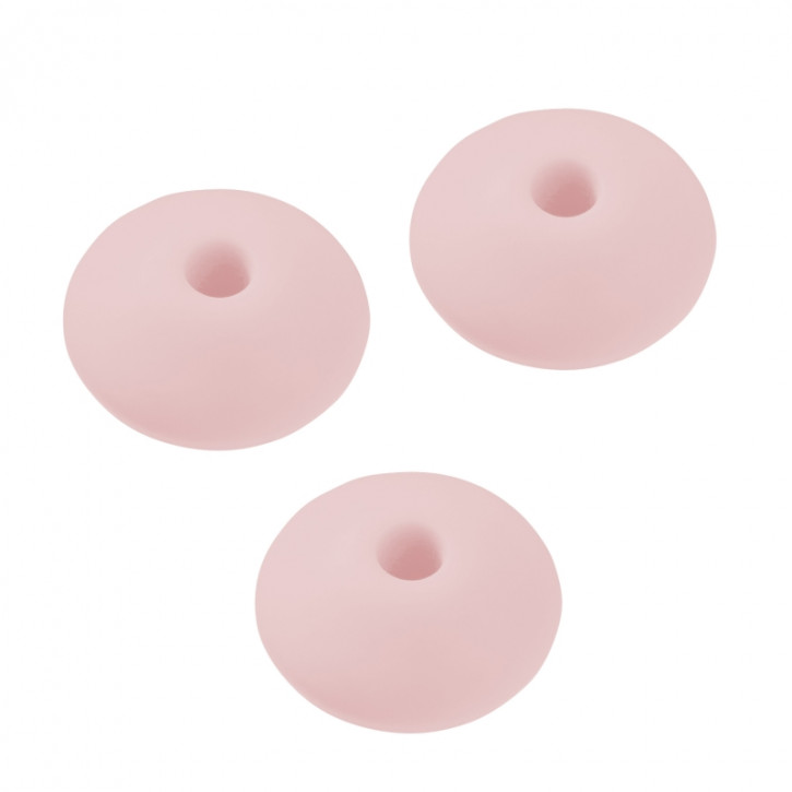 Schnulli-Silikon Linse 12mm, Btl.6Stück-Rosa