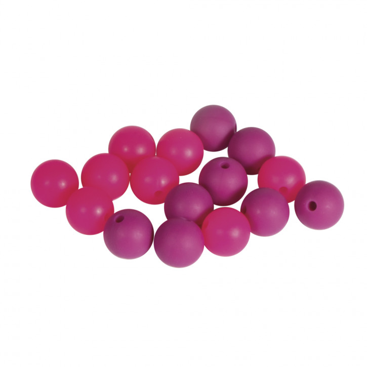 Silikonperlen, 12mm ø, bunt SB-Btl 16Stück-pink