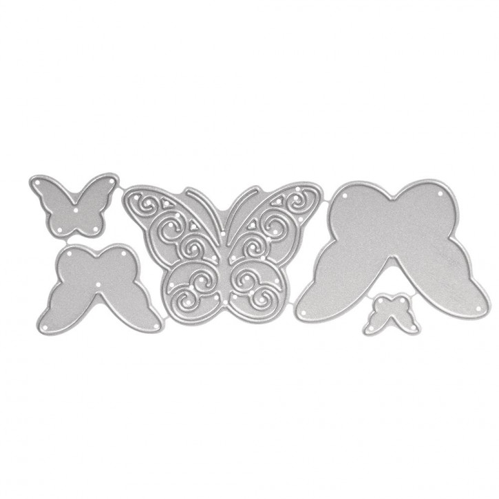 Stanzschabl. Set: Whimsical Butterflies SB-Btl 5Stück, 1,3-4,5cm