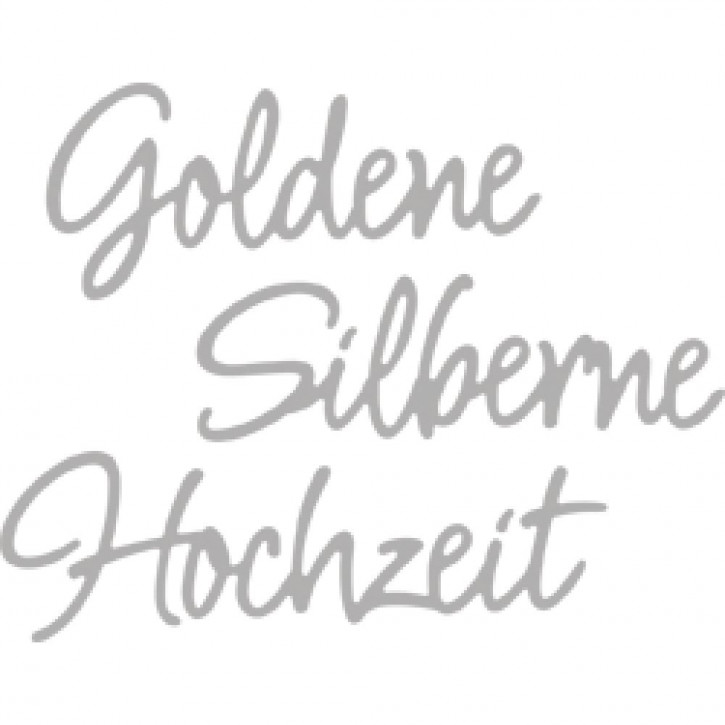 Stanzschabl.:Silberne,Goldene Hochzeit, 6x2,6-7,4x2,3cm, SB-Btl 3Stück