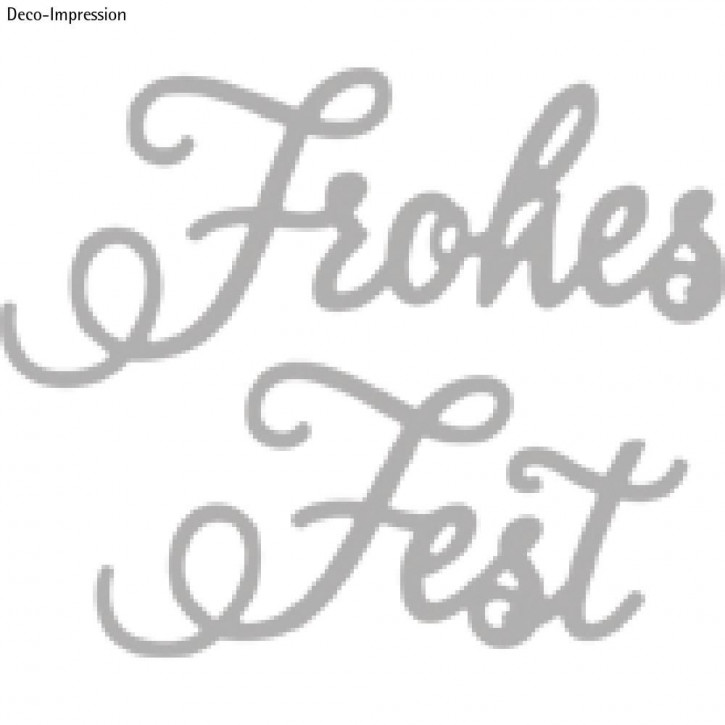 Stanzschablone: Frohes Fest, 6x5cm, SB-Btl 2Stück