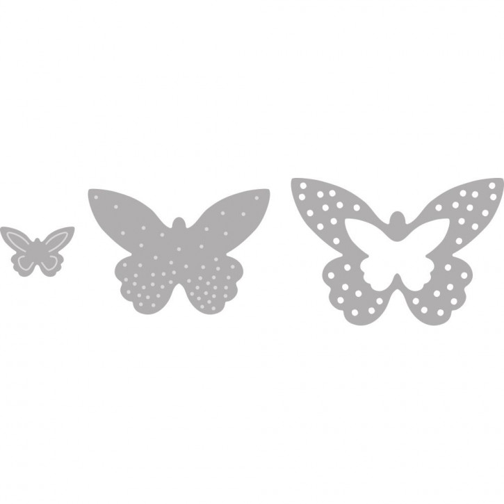 Stanzschablonen Set: Schmetterlinge 1,2-3,4cm x 1,3-5cm, SB-Btl 3Stück