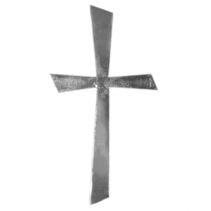 Wachs-Motiv Kreuz 10,5x5,5cm, SB-Btl 1Stück, silber