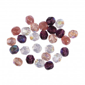 Glas Schliffperle, 6mm ø, antikrose