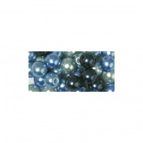 Renaissance Glaswachsperlen halbtransparent, türkis-Mix,10mm Dose 32Stück