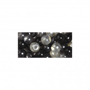Renaissance Glaswachsperlen halbtransparent, weiß/grau-Mix,10mm Dose 32Stück