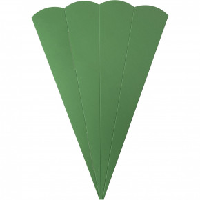 Geschwister Schultütenrohlinge, stabiler Karton 400g/qm, 6-eckig, 41 cm, grün