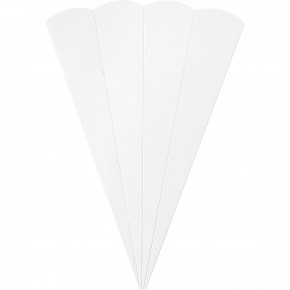 Geschwister Schultütenrohlinge, stabiler Karton 400g/qm, 6-eckig, 41 cm, weiß