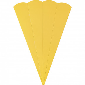 Geschwister Schultütenrohlinge, stabiler Karton 400g/qm, 6-eckig, 41 cm, gelb