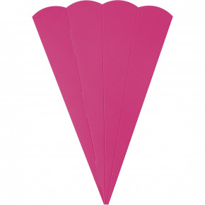 Geschwister Schultütenrohlinge, stabiler Karton 400g/qm, 6-eckig, 41 cm, pink