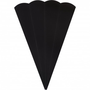 Geschwister Schultütenrohlinge, stabiler Karton 400g/qm, 6-eckig, 41 cm, schwarz
