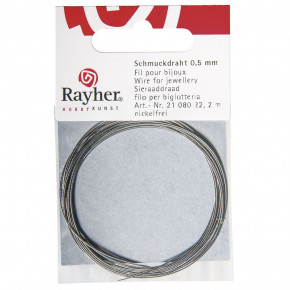 Nylon coated Schmuckdraht, 0,5mm ø kunststoffummantelt, SB-Btl 2m, silber