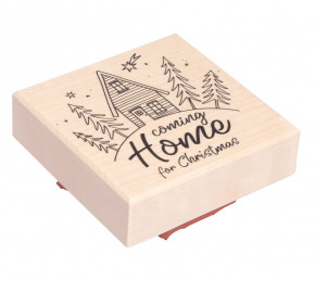 Stempel Coming Home for Christmas 7x7cm