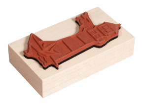 Stempel Leuchturm mit Boot 5x9cm