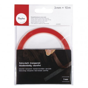 Doppelklebeband extra stark 3mm, transparent, SB-Btl 10m