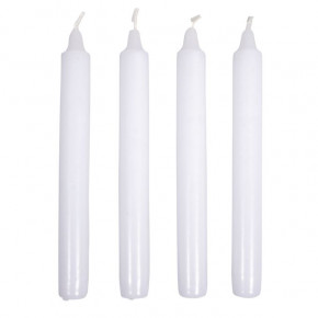 Stabkerze, 2,1cm ø 19cm, Box 4Stück, weiß