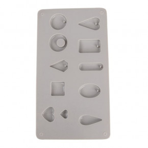 Silikon-Gießform Anhänger 14,5x26x1cm, 11 Formen, Box 1Stück