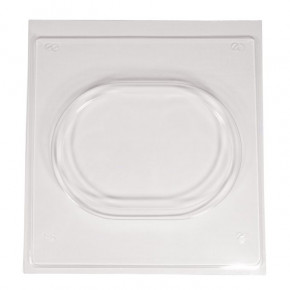 PET Gießform Dekoplatte Oval 24,5x18x2cm, Rand 1,3cm breit