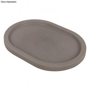 PET Gießform Dekoplatte Oval 24,5x18x2cm, Rand 1,3cm breit