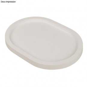 PET Gießform Dekoplatte Oval 24,5x18x2cm, Rand 1,3cm breit