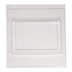 PET Gießform Dekoplatte Rechteck 27x18x2cm, Rand 1,3cm breit