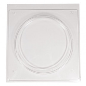 PET Gießform Dekoplatte Rund 25x25x2cm, Rand 1,3cm breit