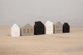 Silikon Gießform Mini Häuser 14,5x26x2cm, 15 Formen