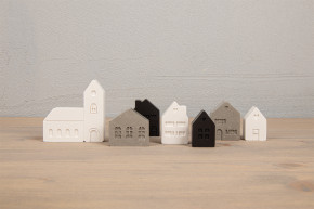 Silikon Gießform Mini Häuser 14,5x26x2cm, 15 Formen