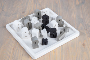Silikon Gießform 0-9 14,5x26x2,5cm, 12 Formen