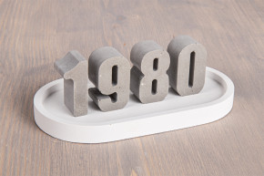 Silikon Gießform 0-9 14,5x26x2,5cm, 12 Formen