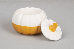 Silikon Gießform 3D Kürbis, 10cm mit Deckel, Höhe 8,5cm