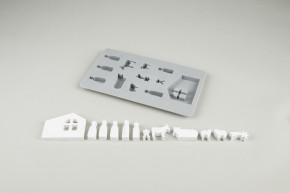 Silikon Gießform Mini Krippe 14,5x26x1cm, 12 Formen
