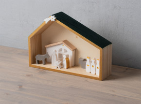 Silikon Gießform Mini Krippe 14,5x26x1cm, 12 Formen