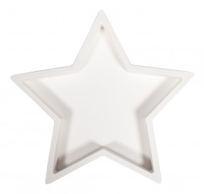 Silikon Gießform Kerzenständer Stern 18,5x18,5x2,5cm, inkl.3x5 Schablonen