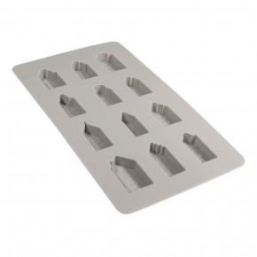Silikon Gießform Mini Nordic Häuser 14,5x26x1,5cm, 12 Formen, Box 1Stück