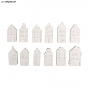 Silikon Gießform Mini Nordic Häuser 14,5x26x1,5cm, 12 Formen, Box 1Stück