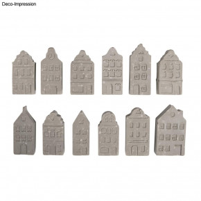 Silikon Gießform Mini Nordic Häuser 14,5x26x1,5cm, 12 Formen, Box 1Stück