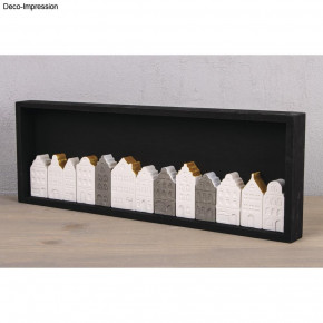 Silikon Gießform Mini Nordic Häuser 14,5x26x1,5cm, 12 Formen, Box 1Stück